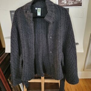 Women's Gray Textured Sweater